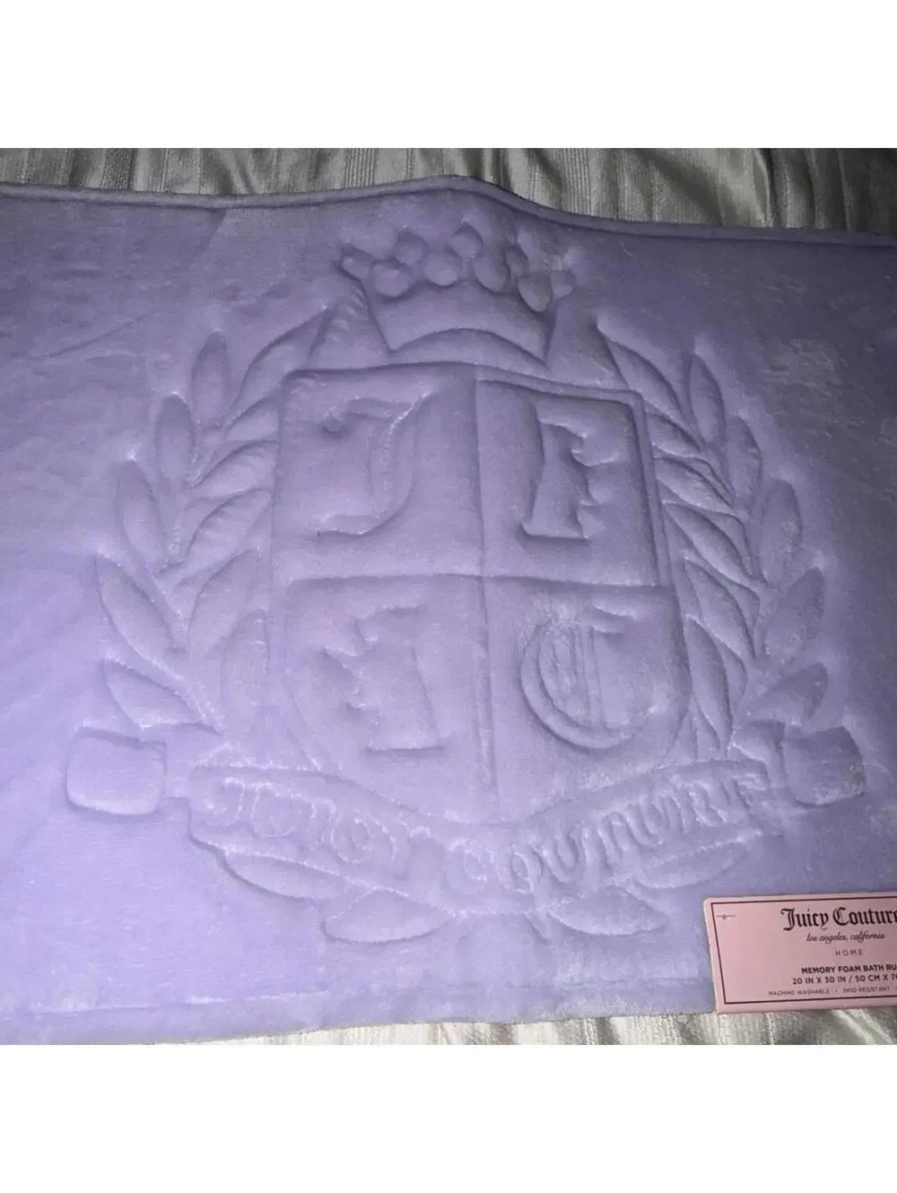 Juicy Couture Memory Foam Bath Mat lavender